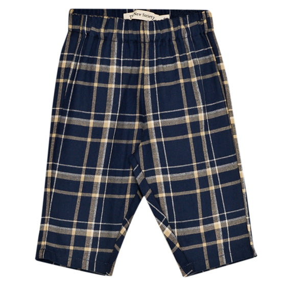 THE NEW SOCIETY John Baby Pants - Void Blue Check