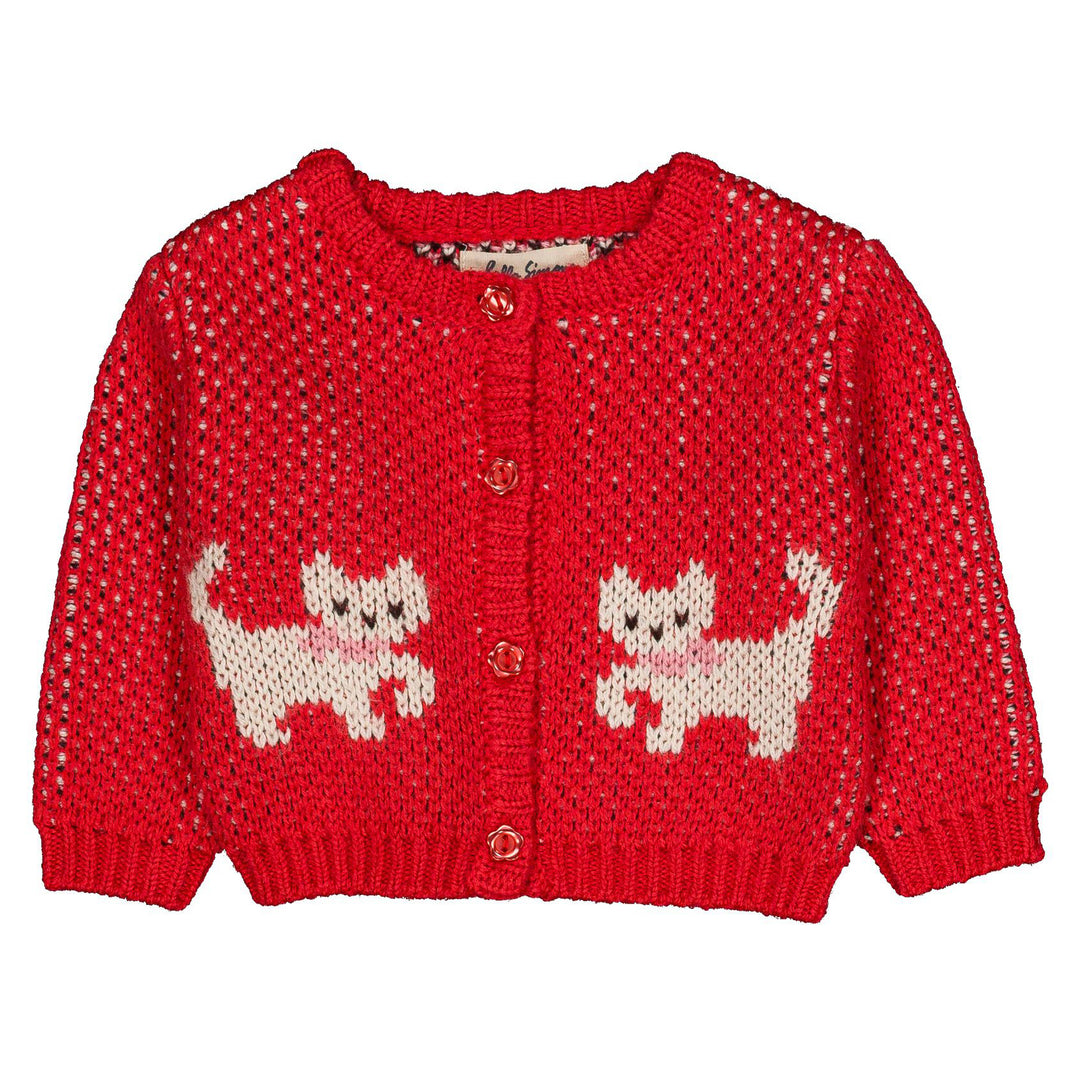 Jeannette Cardigan in Cherry