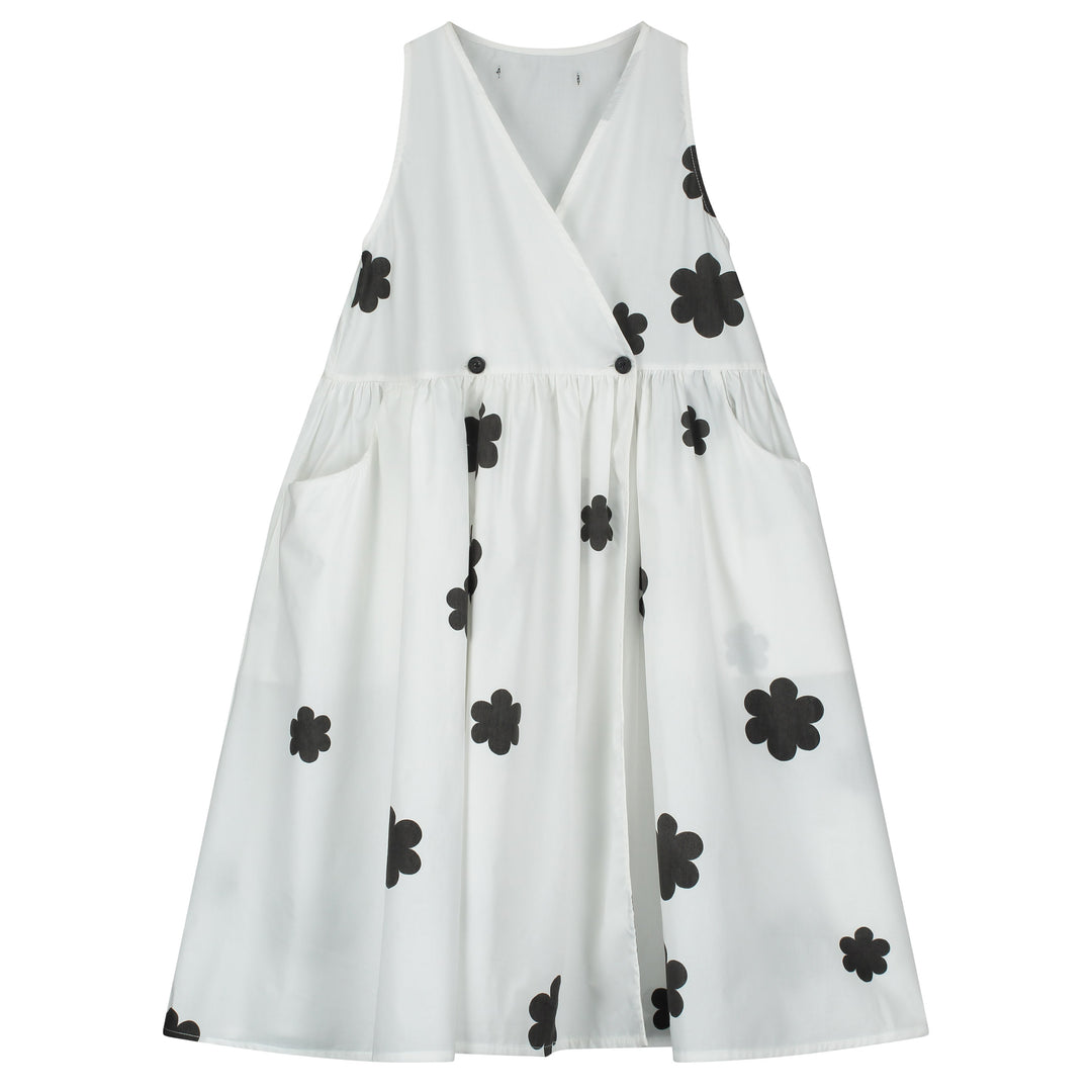Little Creative Factory Black Flower Print Coral Reef Apron Dress 4Y-5Y Little Creative Factory Black Flower Print Coral Reef Apron Dress 4Y-5Y