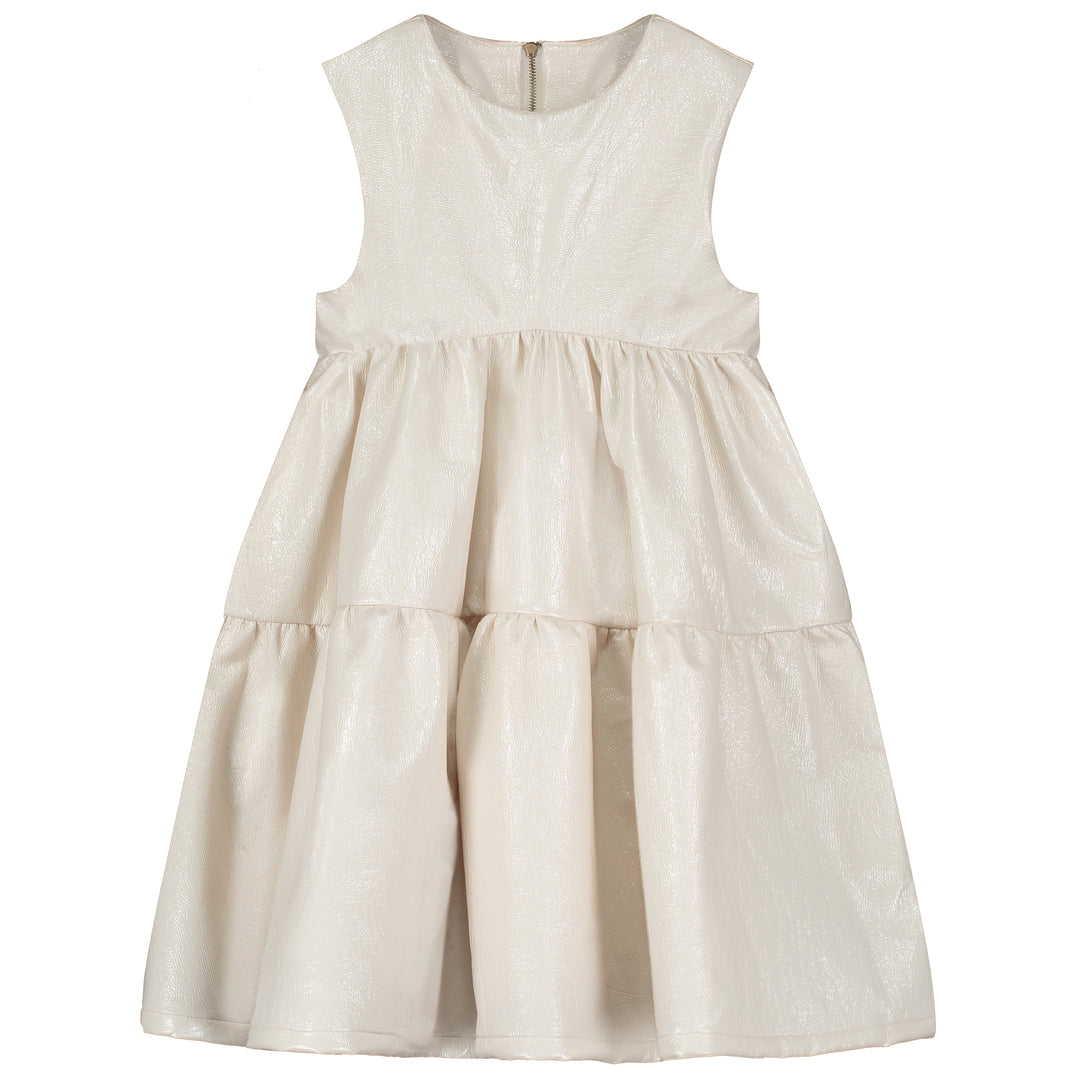 Electra Apron Dress in White