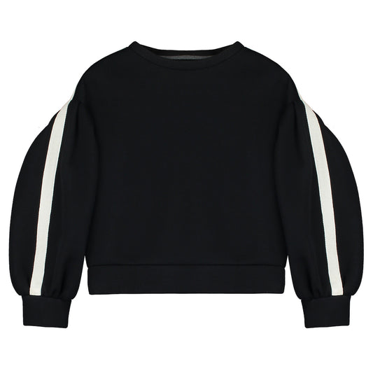 Neoprene Striped Balloon Sweatshirt