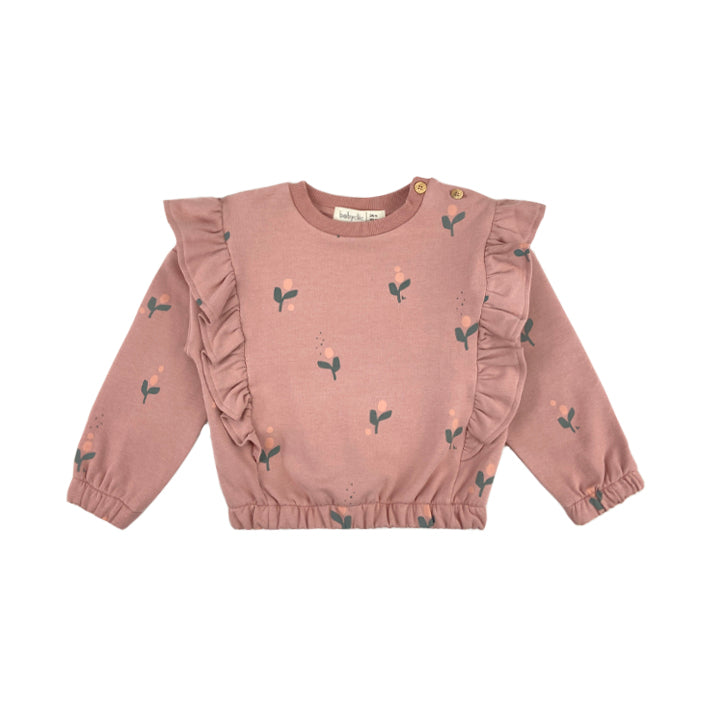 BABYCLIC Sweatshirt - Flor Vintage Pink