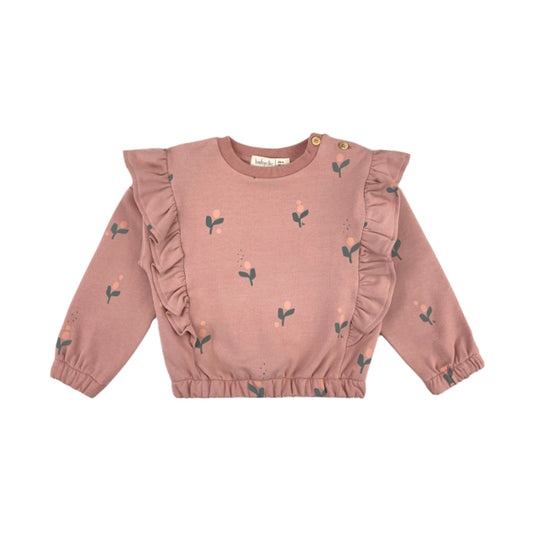 BABYCLIC Sweatshirt - Flor Vintage Pink