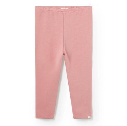 MY LITTLE COZMO Soft Brushed Fleece Leggings - Rose Tea