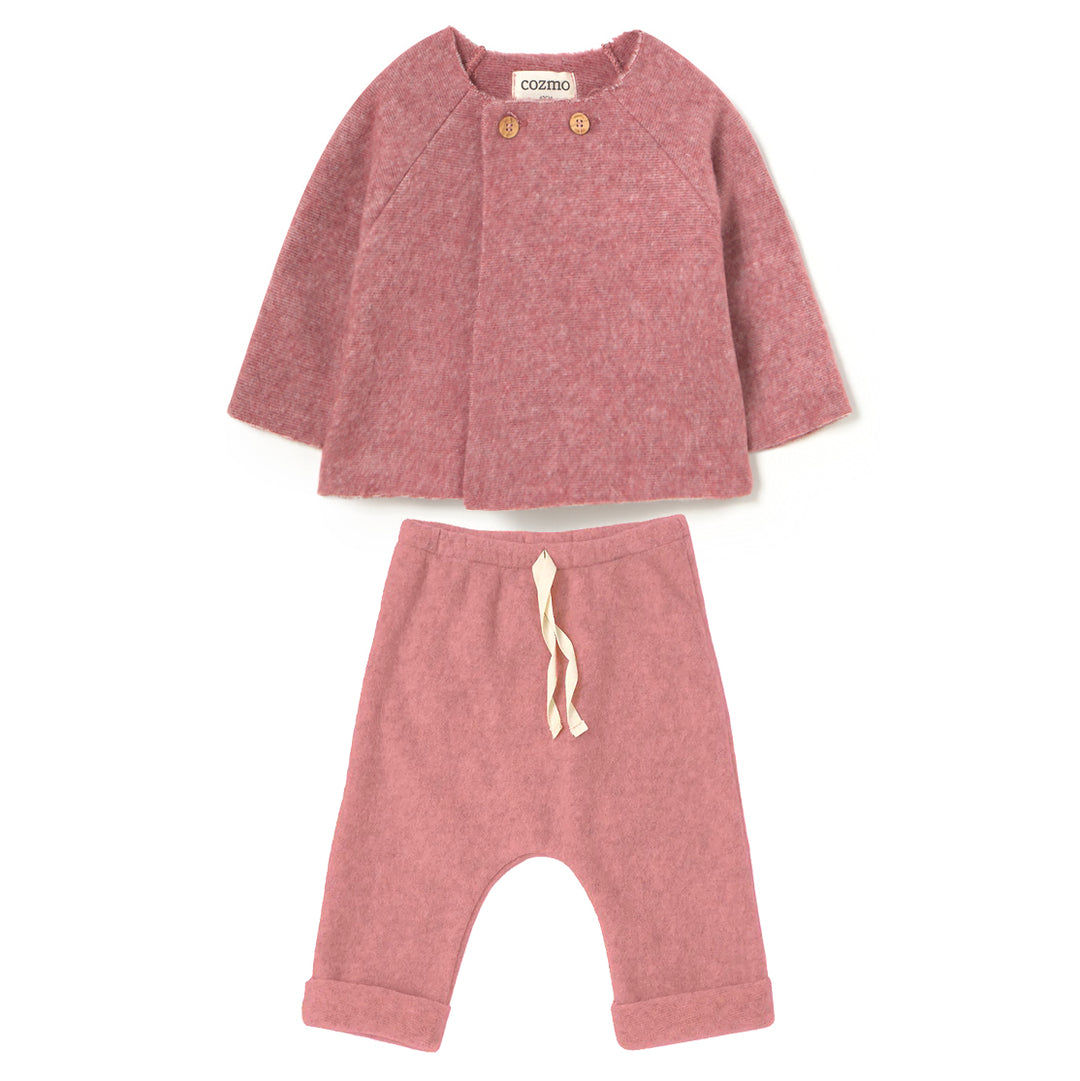 Limno Kin Soft Bamboo Baby Set in Rose Tea