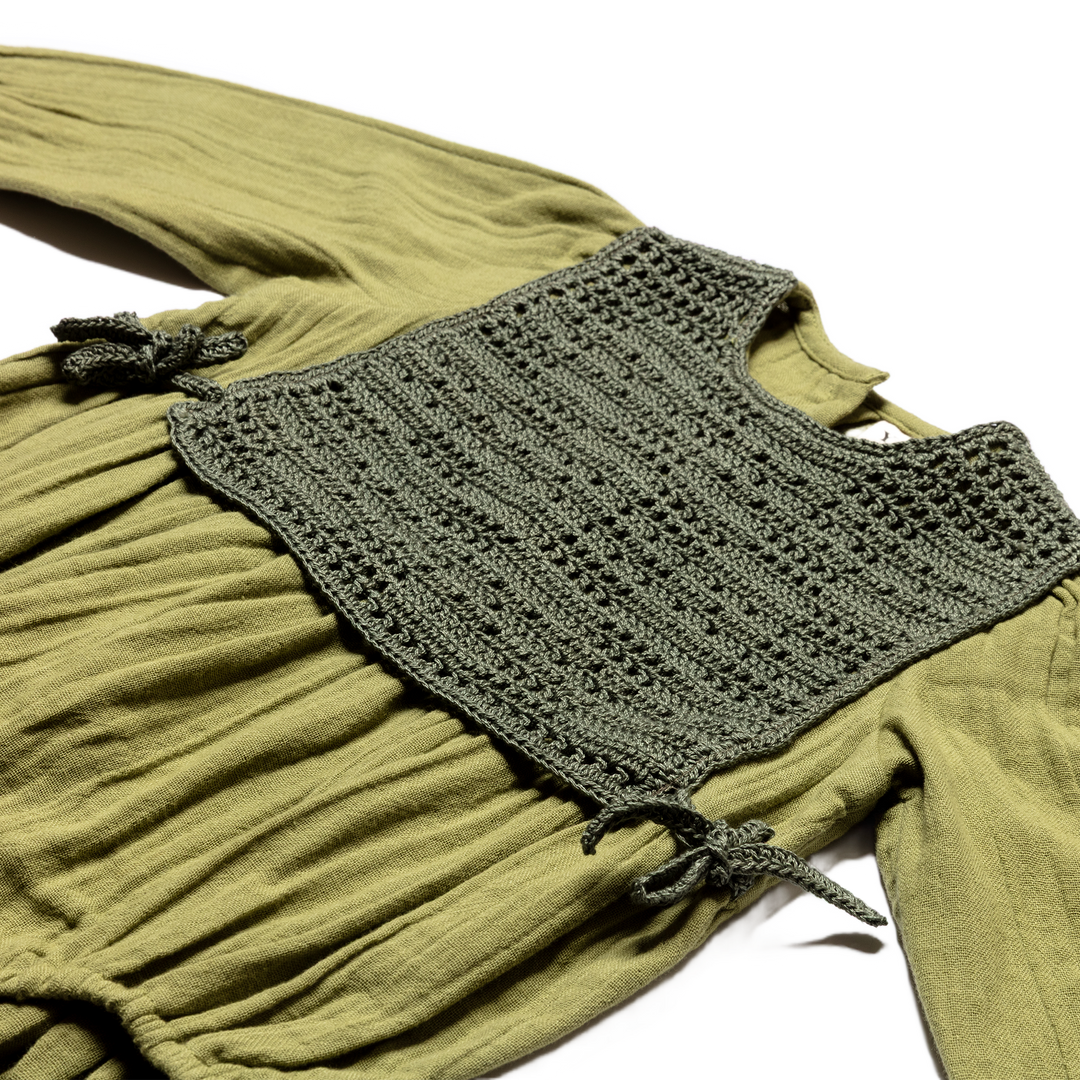 Lulu Panel Romper in Olive