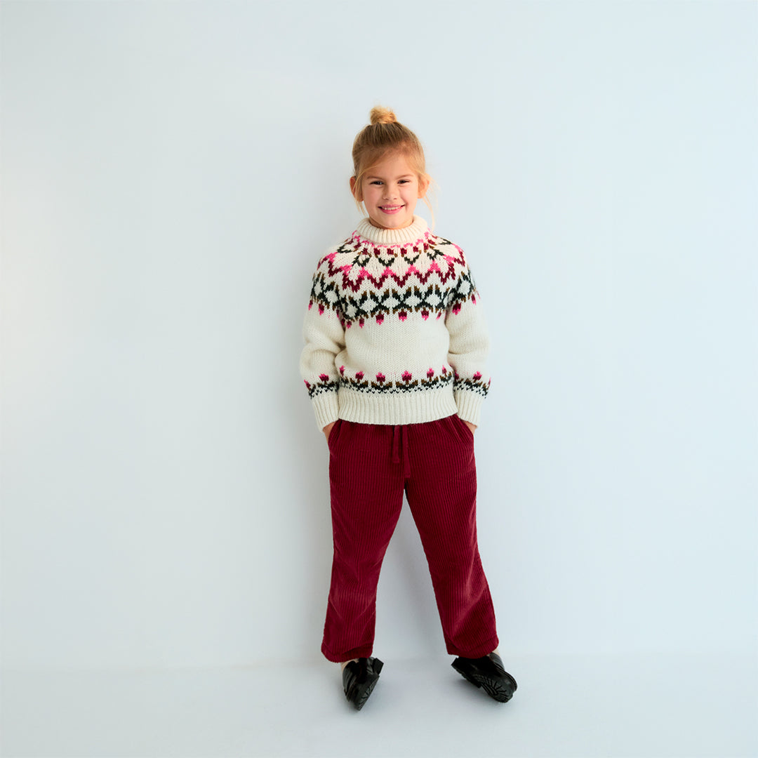THE NEW SOCIETY Nicol Corduroy Pants - Plum Fantasy