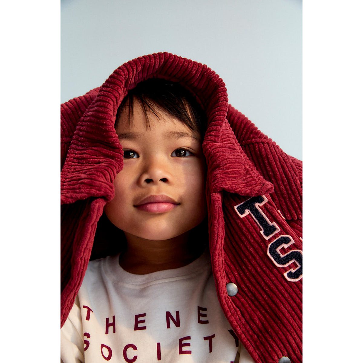 THE NEW SOCIETY Mikel Corduroy Bomber - Plum Fantasy