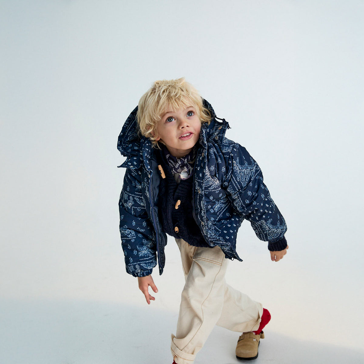 THE NEW SOCIETY Luis Winter Baby Coat - Bandana Navy