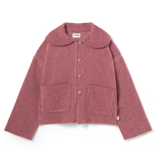 MY LITTLE COZMO Mani Soft Mélange Bamboo Jacket - Rose Tea