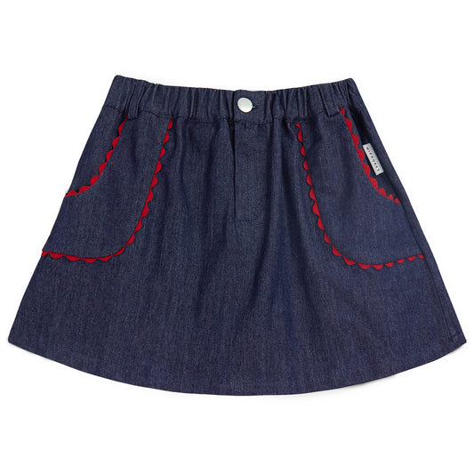 MIPOUNET Cecilia Denim Skirt - Blue