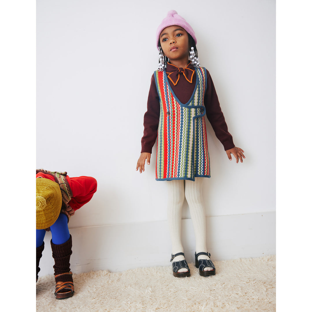 MISHA & PUFF Elsa Bow Collar Sweater - Fig