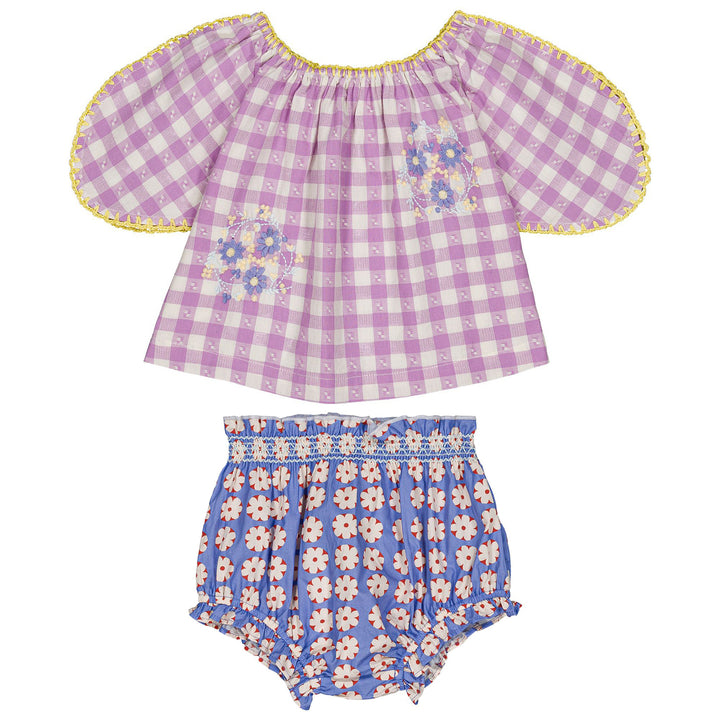 Marlette Baby Set In Pomponette Bloom