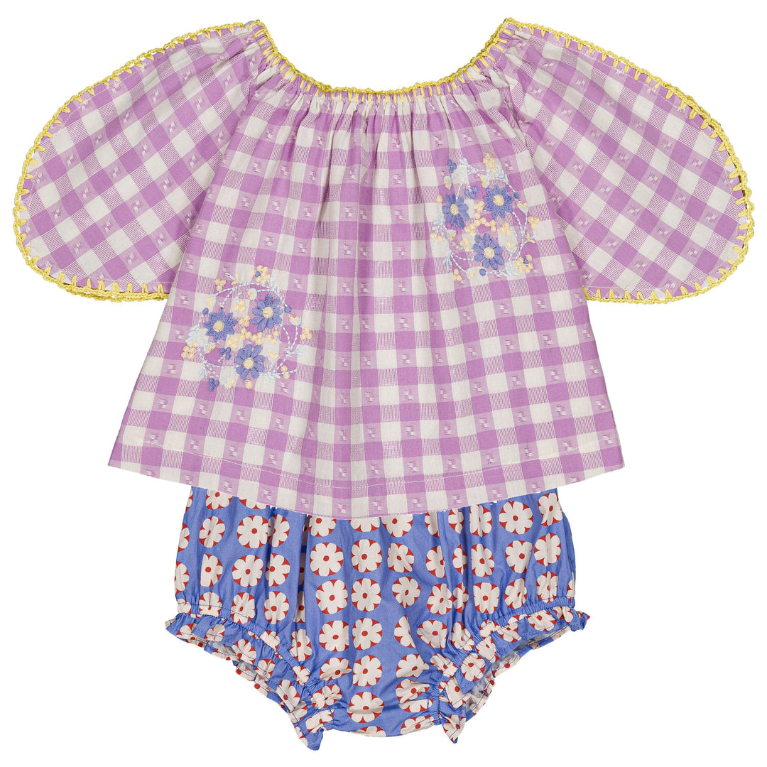 Marlette Baby Set In Pomponette Bloom