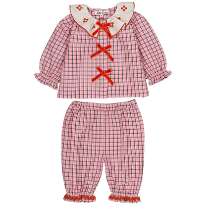 Myrtille Baby Set in Pink Check