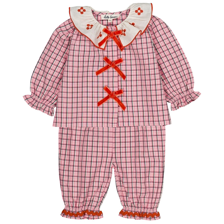 Myrtille Baby Set in Pink Check
