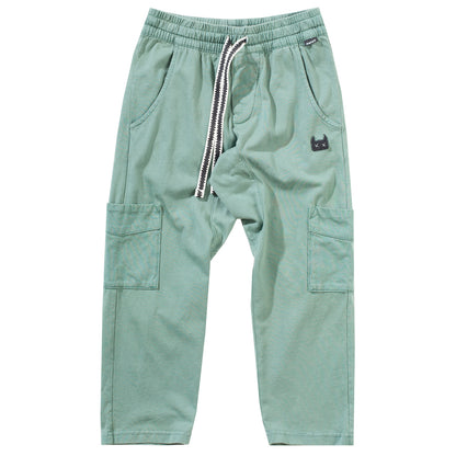 Washed Green Jargo Pants