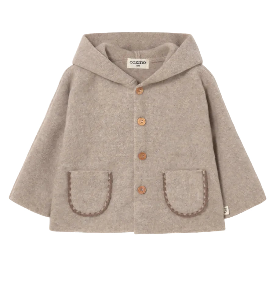 Soft Bamboo Baby Coat in Stone