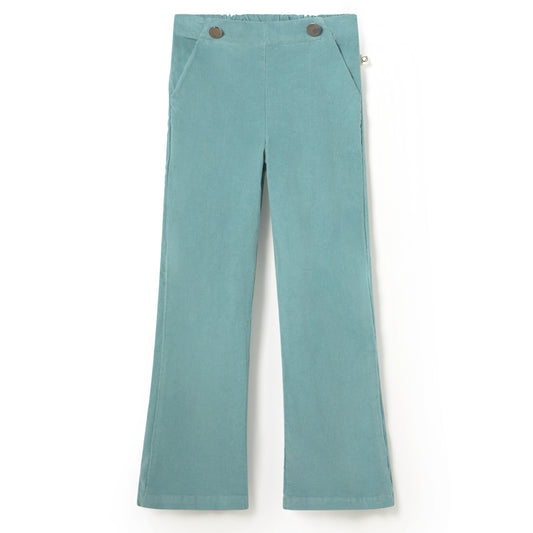 MY LITTLE COZMO Nizak Fine Corduroy Flared Pants - Artic Blue