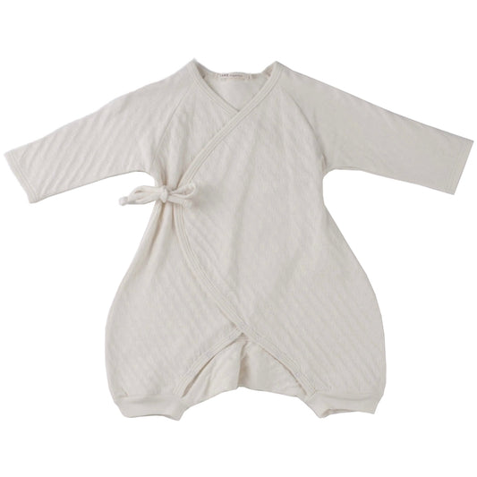 Pointelle Kimono Onesie - Eco White