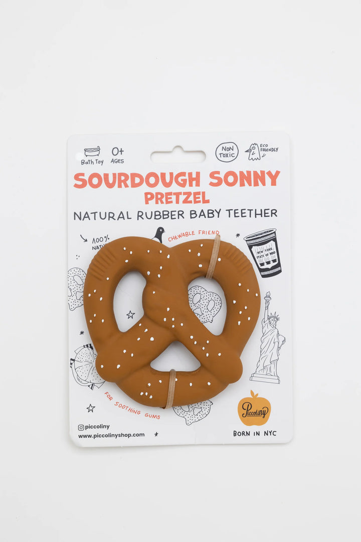 Sourdough Sonny Natural Rubber Pretzel Baby Teether