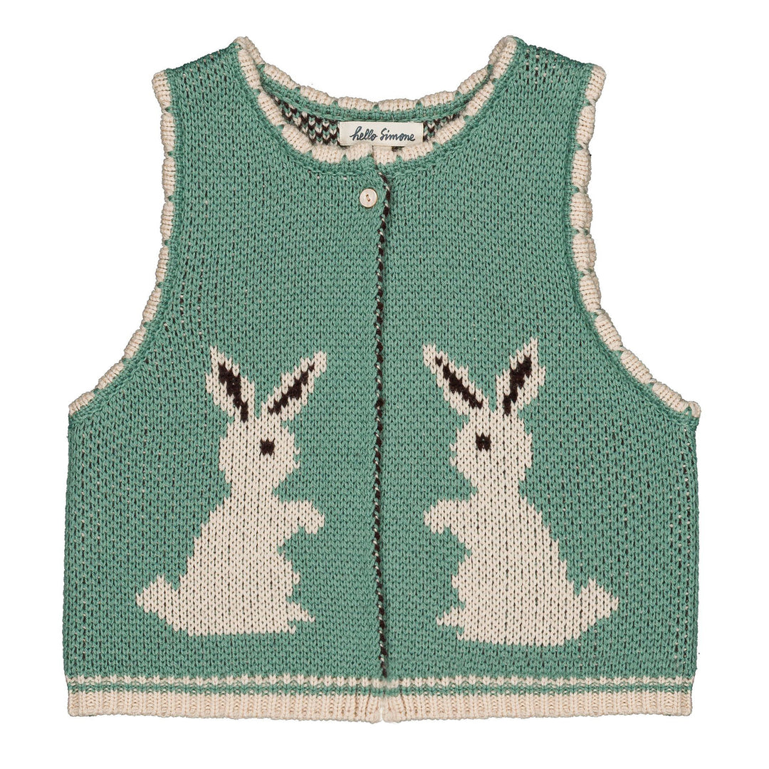 Penny Vest in Rabbit Aqua