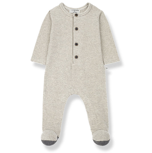 Quim Footed Jumpsuit - Oatmeal