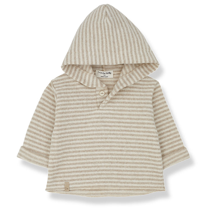 1 + IN THE FAMILY Raul Hooded Sweater - Beige