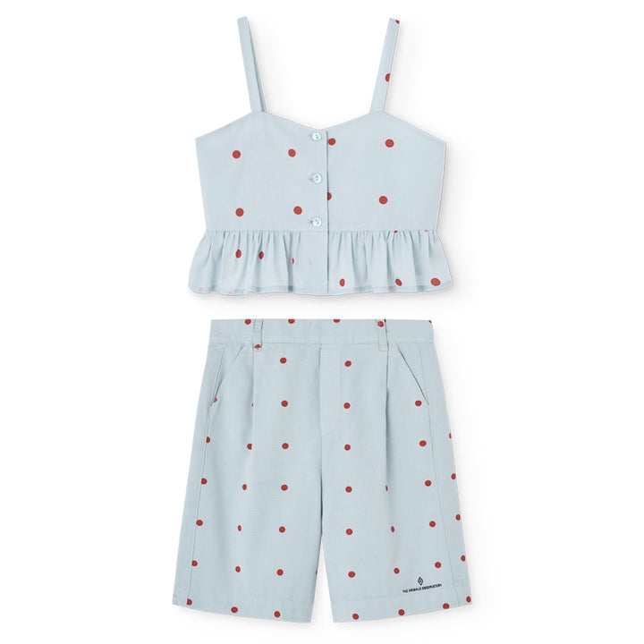 Quail & Monkey Shorts Set - Blue