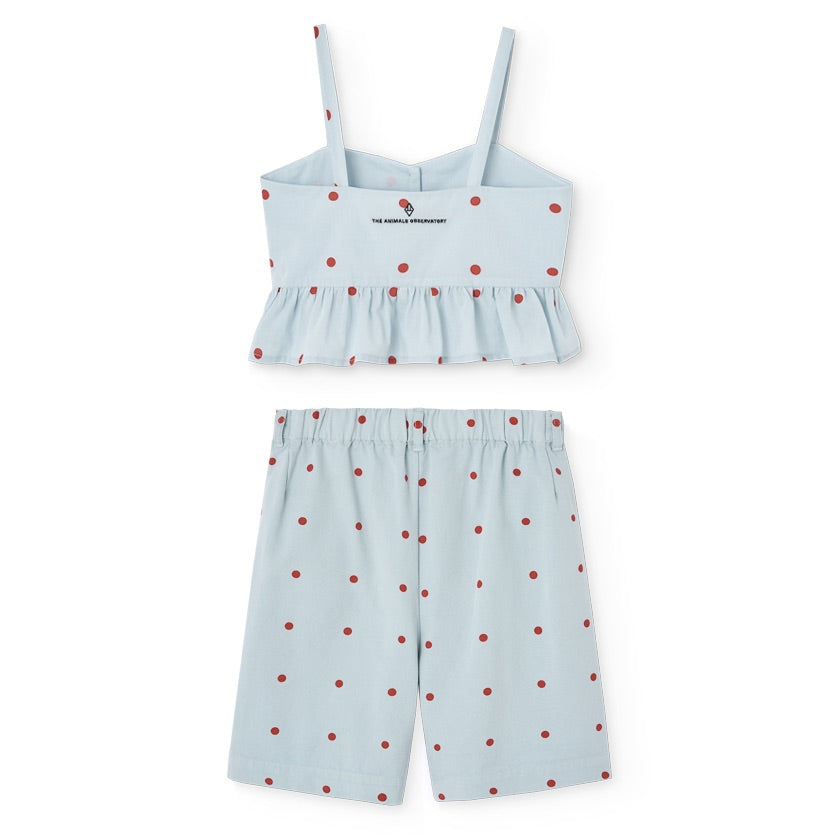 Quail & Monkey Shorts Set - Blue