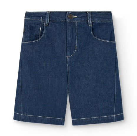 Muntjac Kid Denim Shorts in Blue