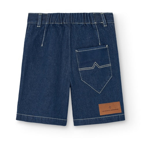 Muntjac Kid Denim Shorts in Blue