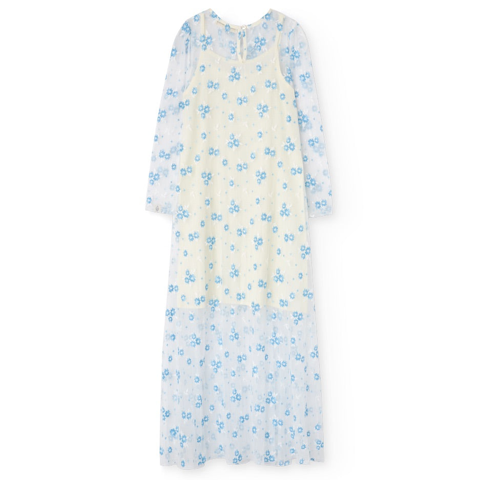 Peacock Kid Dress in Dream Floral