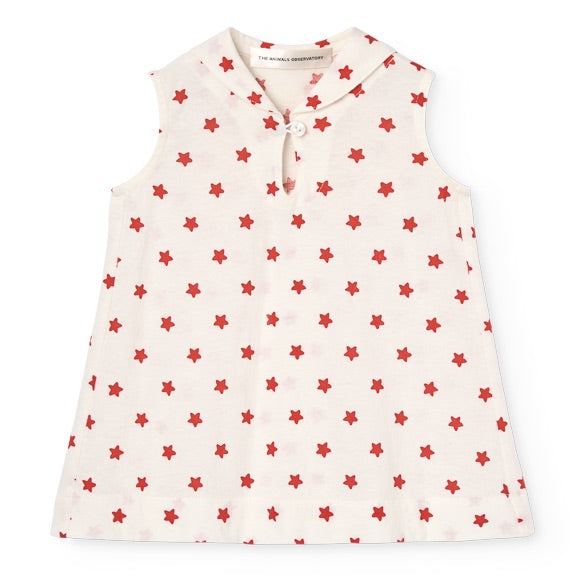 Wildebeest Baby Dress in Raw White