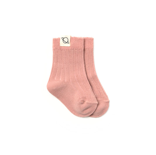 MY LITTLE COZMO Warm Cotton Baby Socks - Silver Pink
