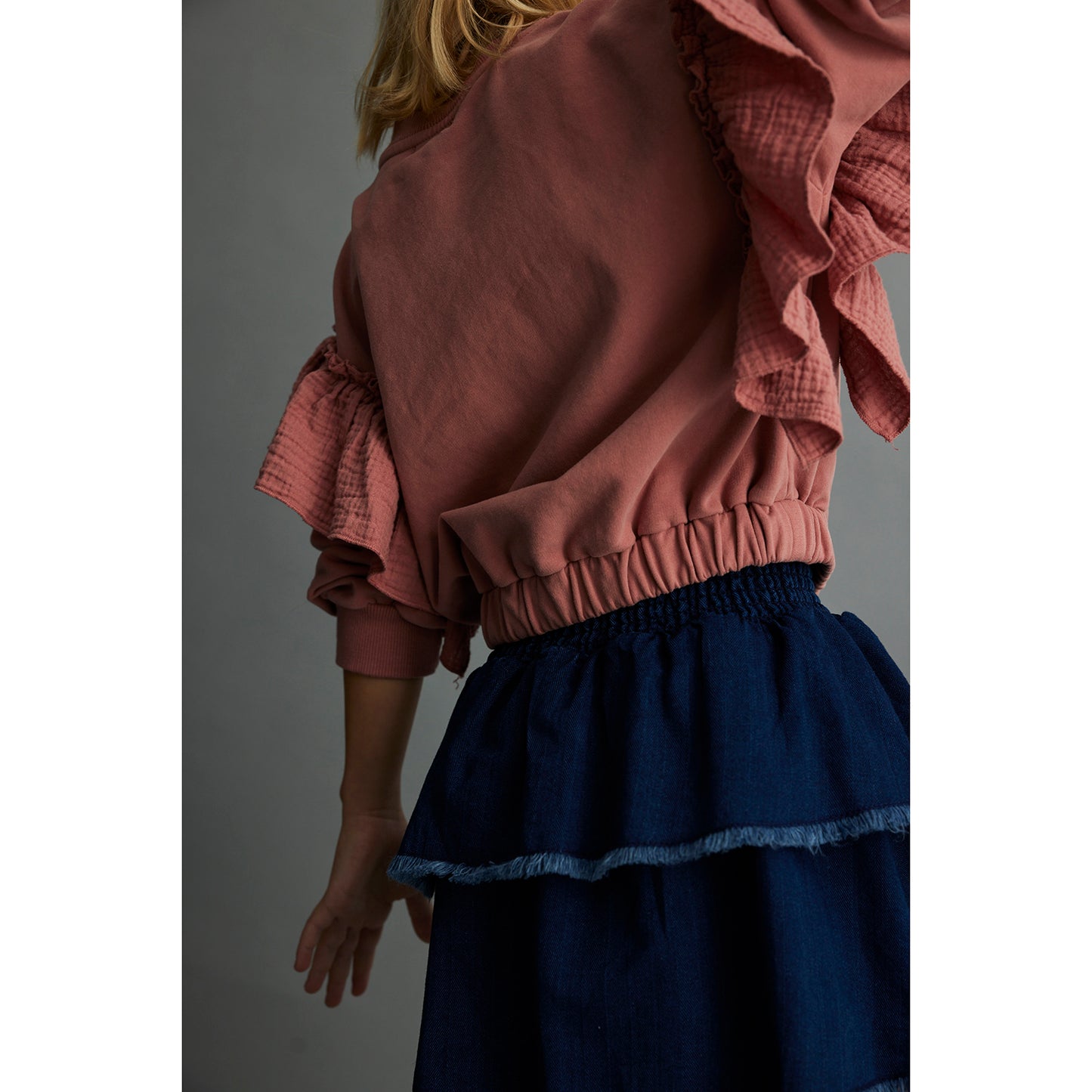 Silvia Soft Fleece Ruffles Sweatshirt