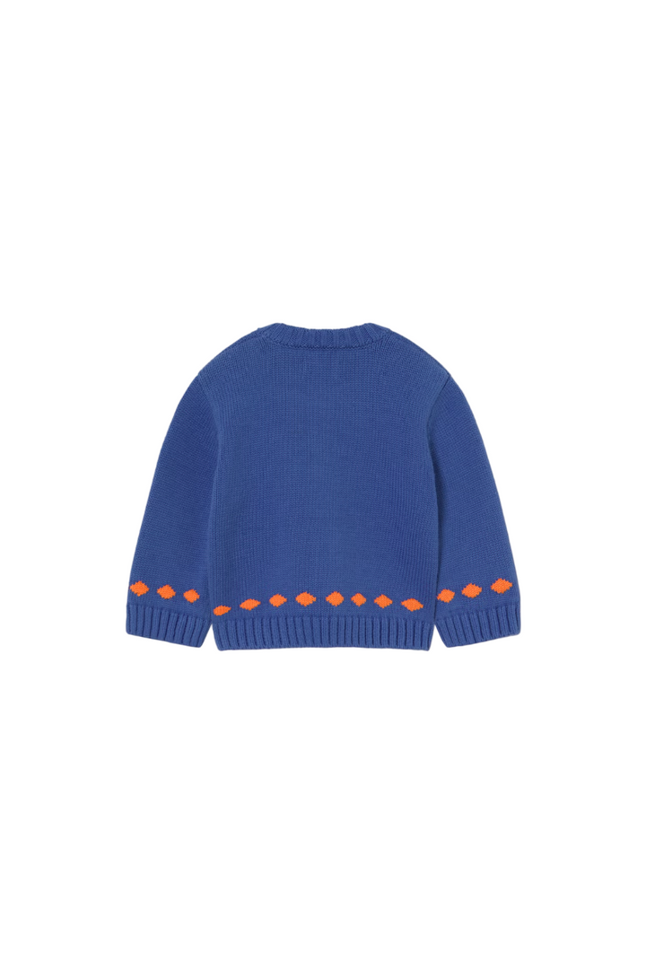 Rabbits Baby Cardigan in Dark Blue