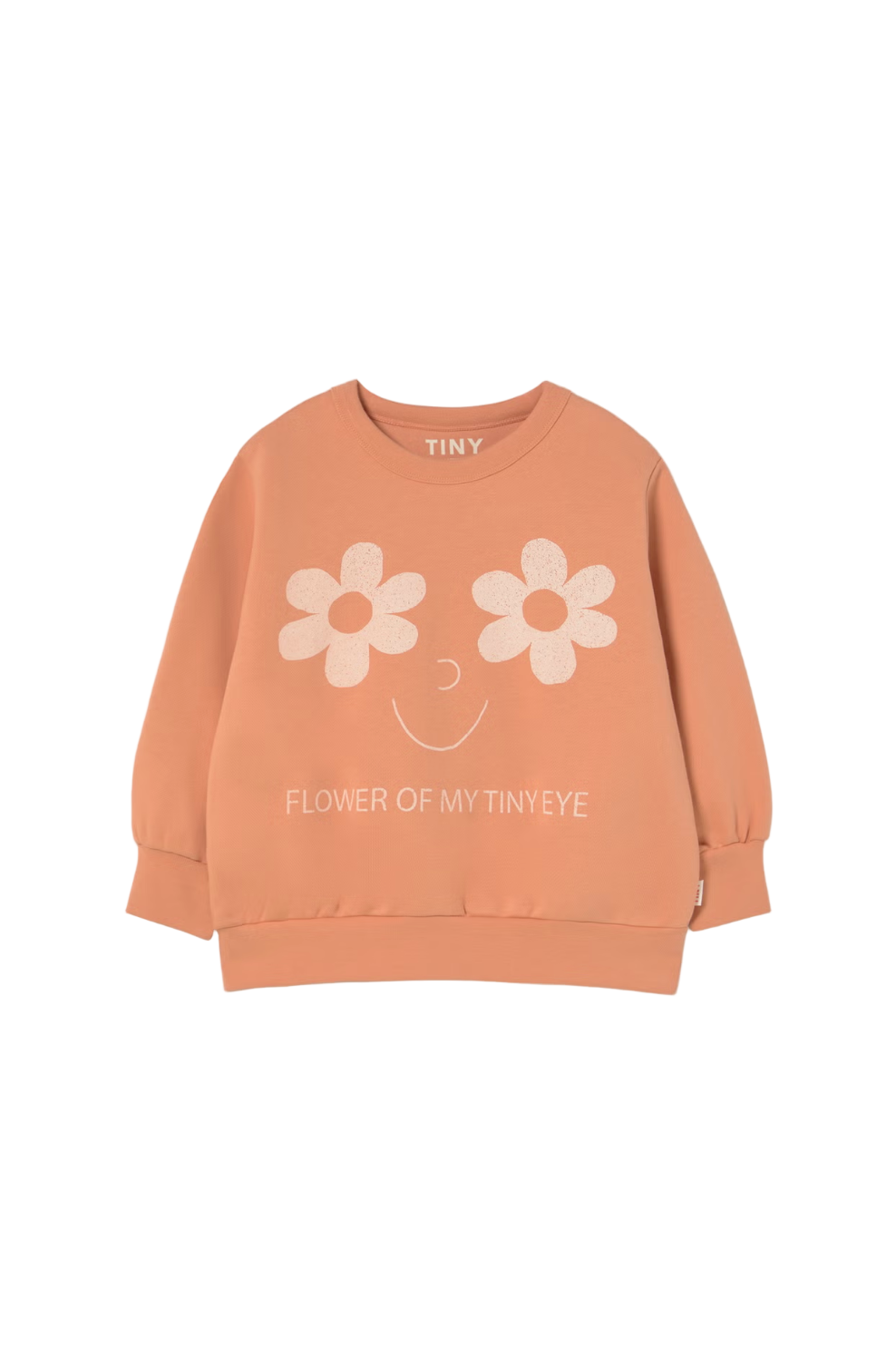 Flowers Eyes Graphic Sweatshirt in Light Rust