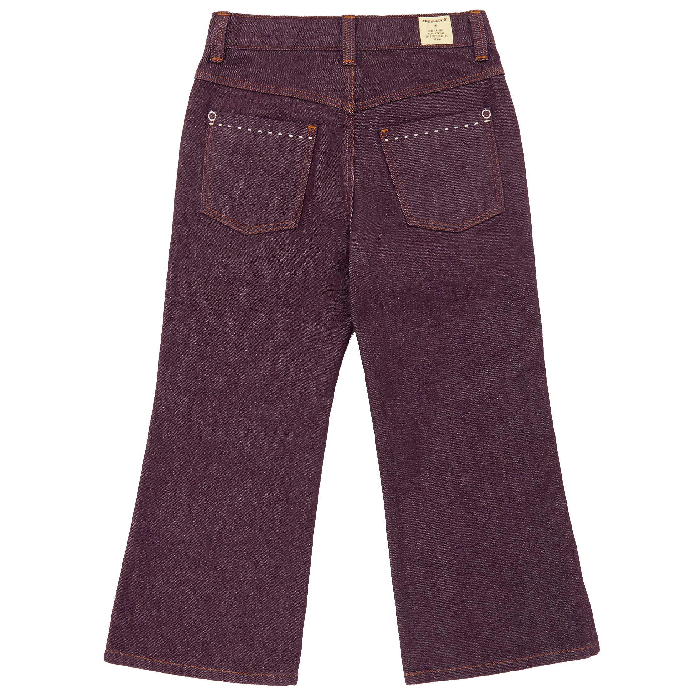 Slim Flared Jeans in Aubergine Denim | Misha & Puff | Yoya NYC