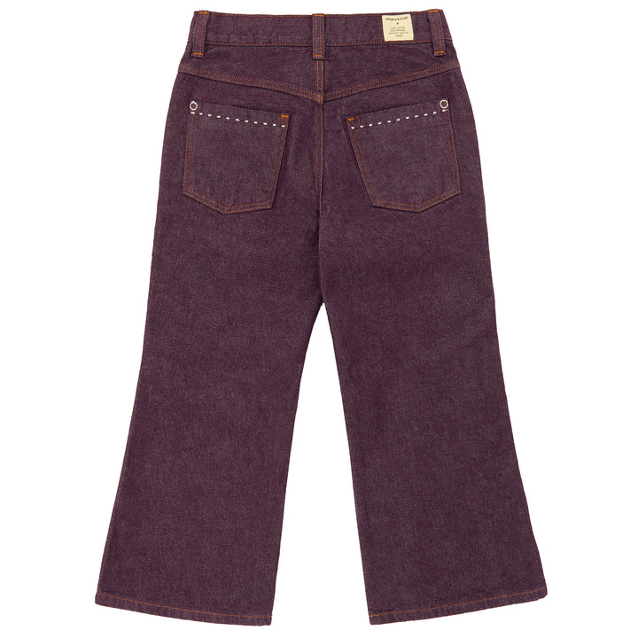 MISHA & PUFF Slim Flared Jeans - Aubergine Denim