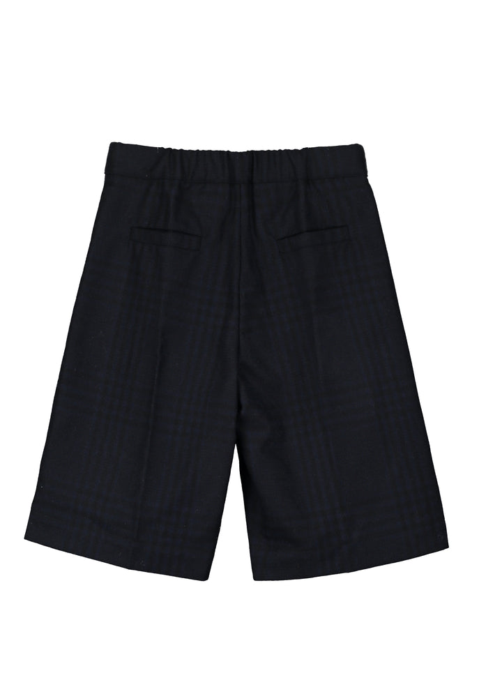 Check Bermuda in Black/Navy Blue