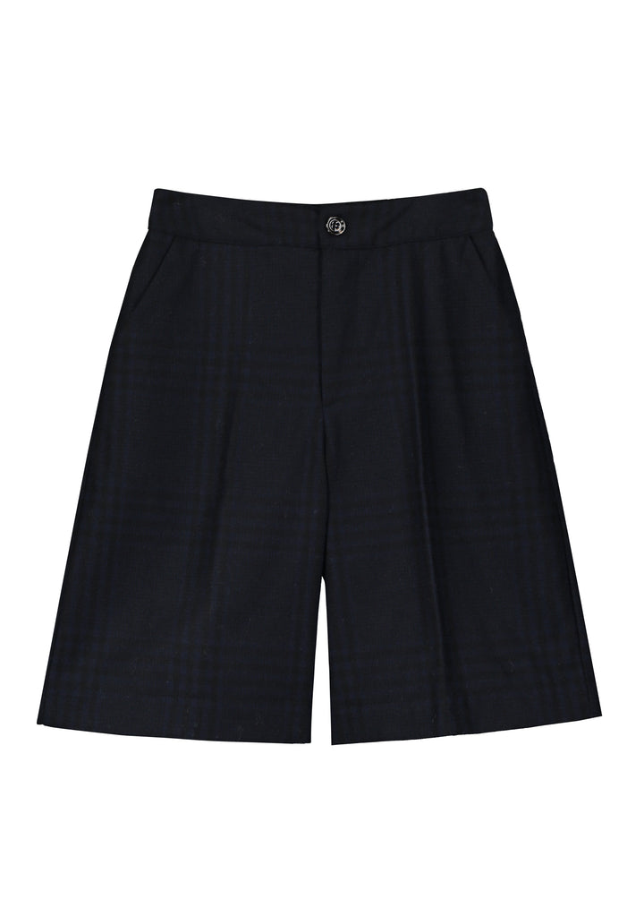 Check Bermuda in Black/Navy Blue