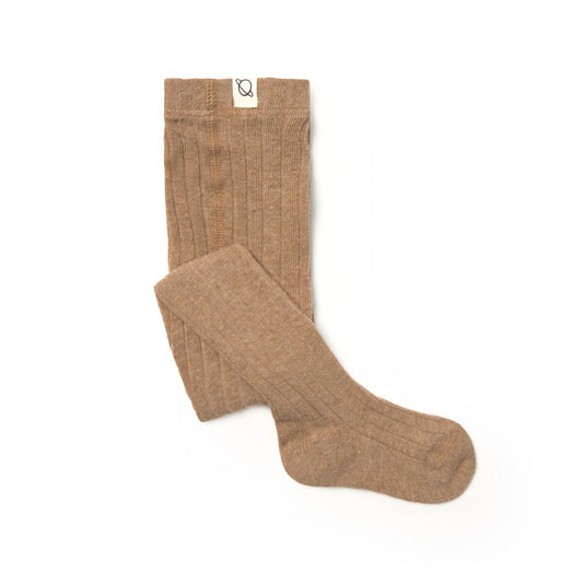 MY LITTLE COZMO Warm Cotton Baby Tights - Taupe