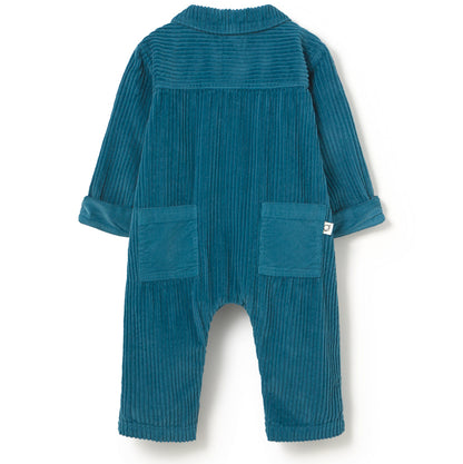 MY LITTLE COZMO Trento Corduroy Baby Jumpsuit - Blue Midnight