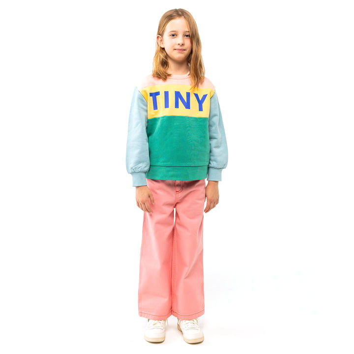 TINY COTTONS Straight Leg Contrast Jeans