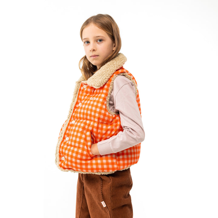 TINY COTTONS Vichy Padded Vest