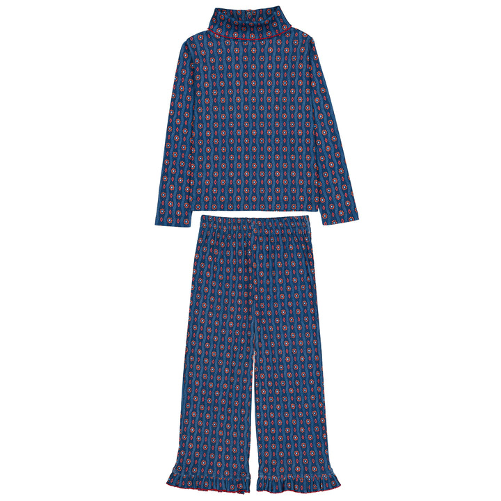 Twiggy Turtleneck Set in Wavy Navy