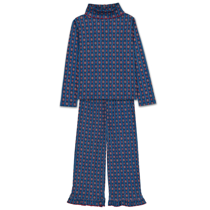 Twiggy Turtleneck Set in Wavy Navy