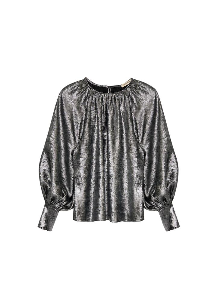 Uxia Woman Blouse in Silver
