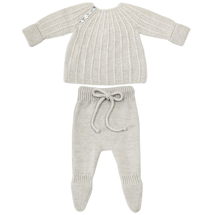 Stella & Philippa Knit Baby Set in Cloud